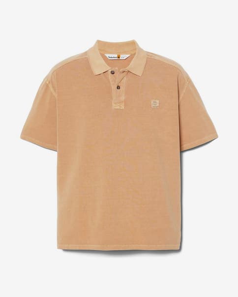Polo Timberland Merrymack River Garment Dye manga corta naranja