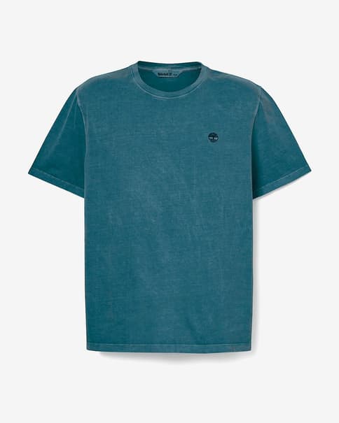 Camiseta Timberland Dunstan River Garment Dye manga corta azul oscuro pálido