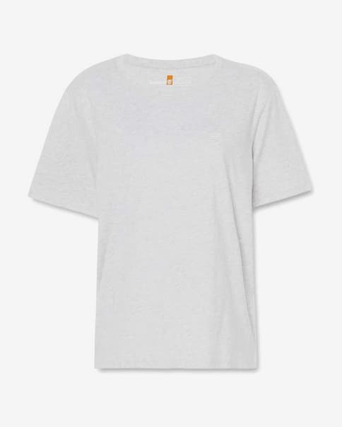 Camiseta Timberland Tree Emroidery manga corta blanco grisáceo mujer