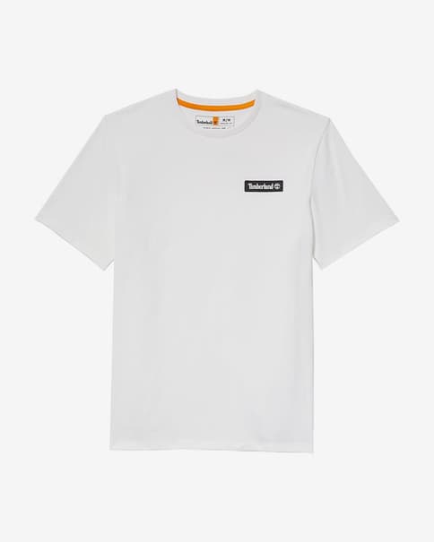 Camiseta Timberland Woven Badge manga corta blanco