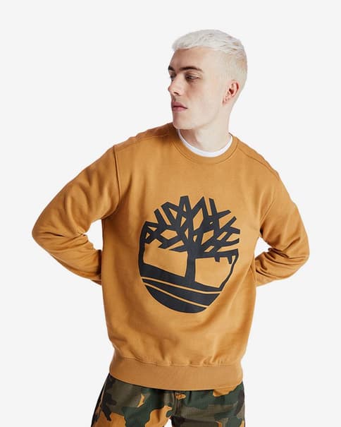 Sudadera Timberland Core Logo Crew marrón negro