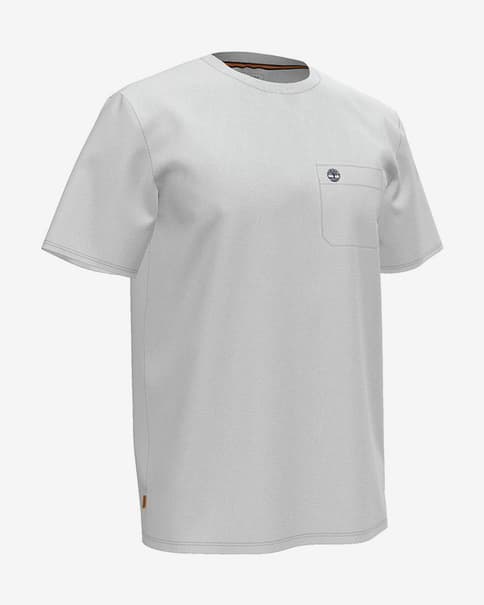 Camiseta Timberland Dunstan River Pocket manga corta blanco