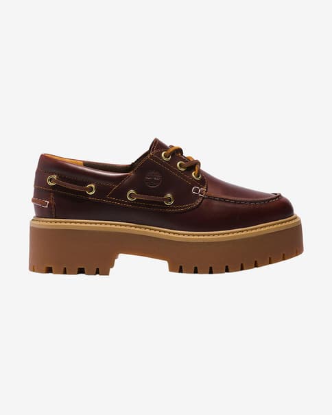 Zapatos Timberland Stone Street Boat rojo granate mujer