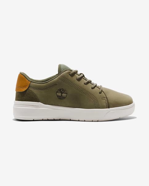 Timberland Seneca Bay Leather Oxford Kinder Sneaker olivgrün