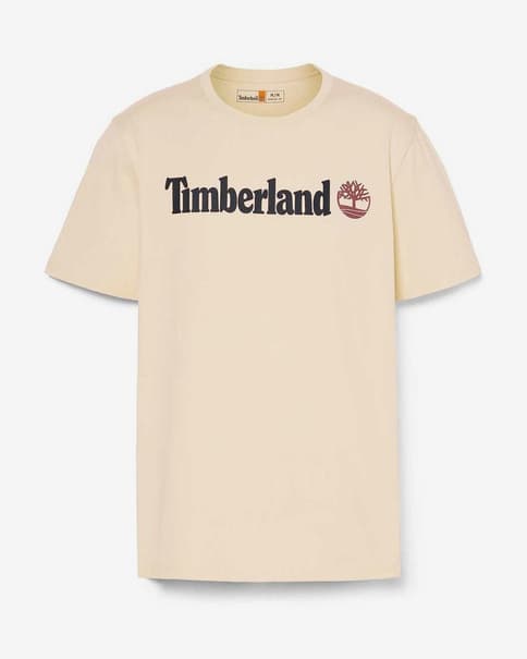 Camiseta Timberland Kennebec River Linear Logo manga corta rosa claro