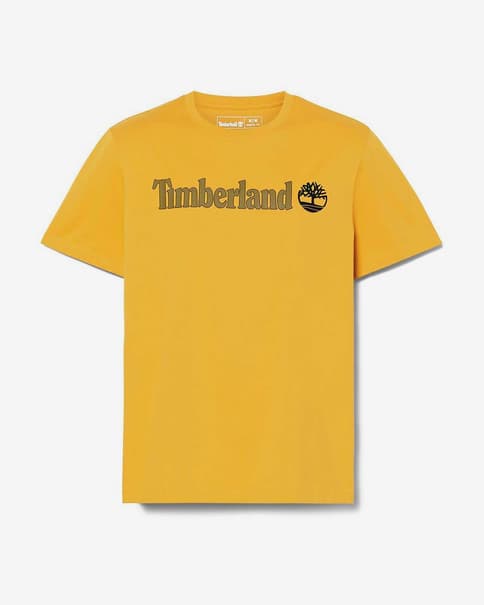 Camiseta Timberland Kennebec River Linear Logo manga corta amarillo