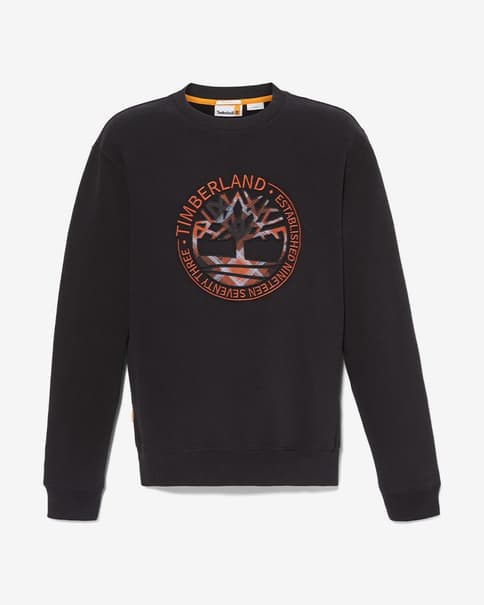 Sudadera con capucha Timberland Little Cold River negro logo naranja