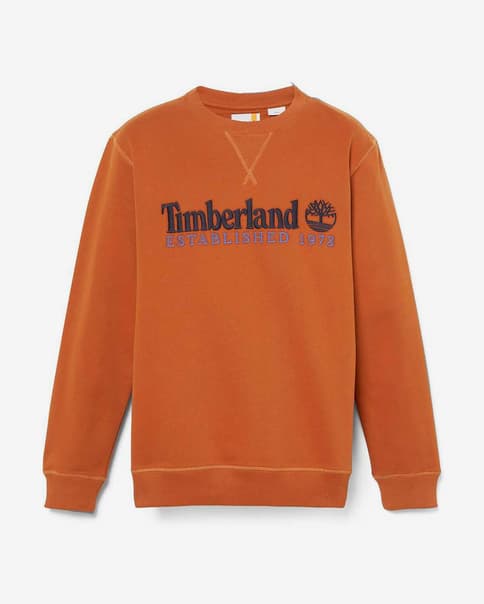 Sudadera Timberland Established 1973 Crew naranja pálido