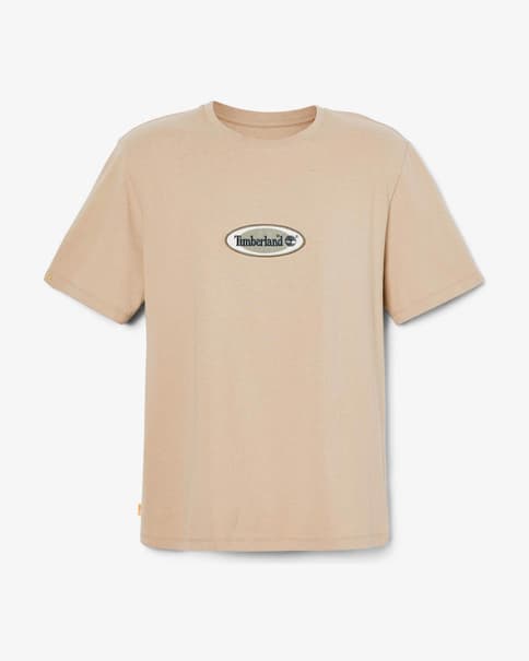 Camiseta Timberland Oval Logo manga corta beige