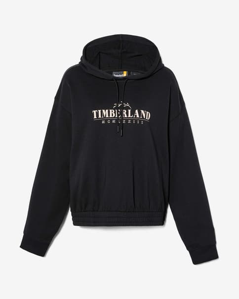 Sudadera con capucha Timberland Seasonal Logo negro mujer