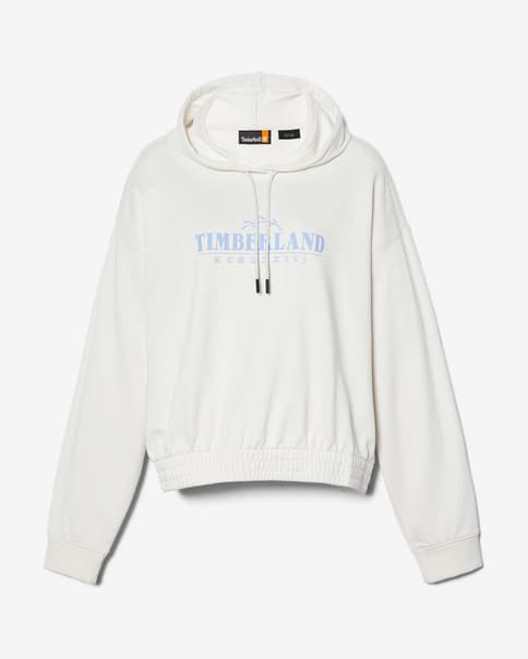 Sudadera con capucha Timberland Seasonal Logo blanco mujer