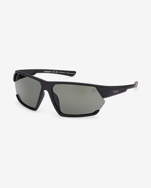 Gafas Timberland TB9309 negro mate con lentes polarizadas verde