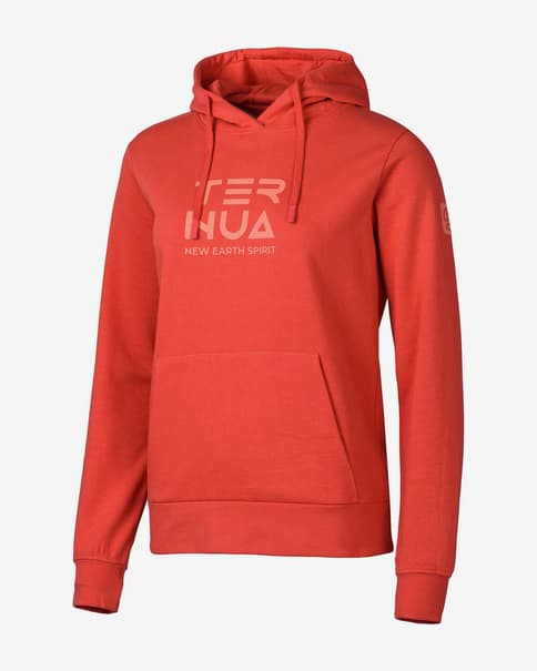 Sudadera con capucha Ternua Fogo Island rojo puro mujer