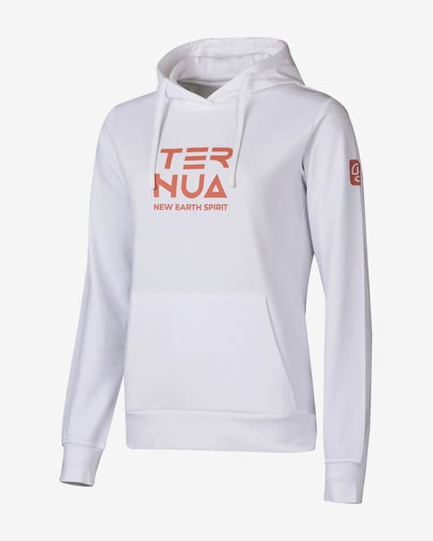 Sudadera con capucha Ternua Fogo Island blanco señales mujer