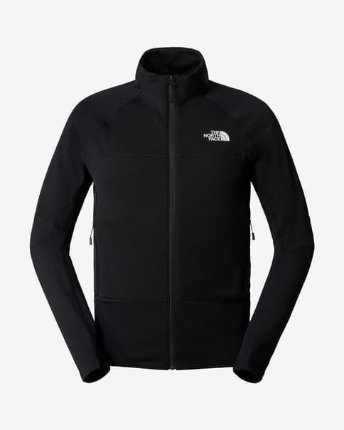 The North Face Bolt Full Zip Fleece Sort Hvid Logo