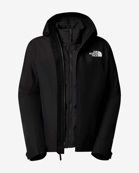 Jakke med hætte The North Face Mountain Light Triclimalite GORE-TEX meleret sort badedragt