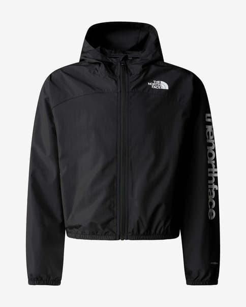 Jakke med hætte The North Face Never Stop sort ren pige