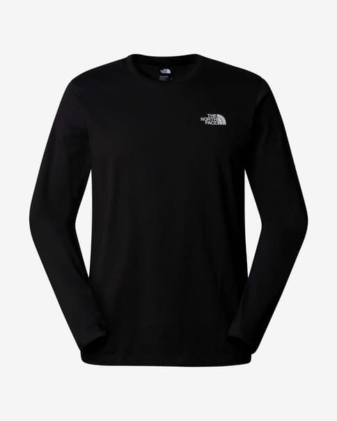 Camiseta The North Face Simple Dome manga larga negro puro logo blanco