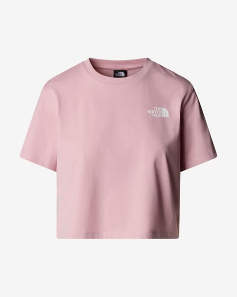 Camiseta The North Face Simpe Dome Cropped manga corta rosa chicle mujer