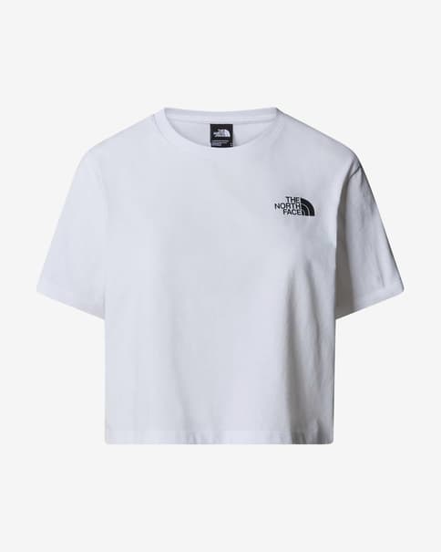 Camiseta The North Face Simpe Dome Cropped manga corta blanco mujer