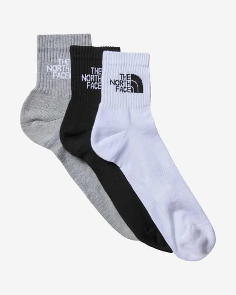 Calcetines The North Face Multisport Cush Quarter blanco negro gris (3 pares)