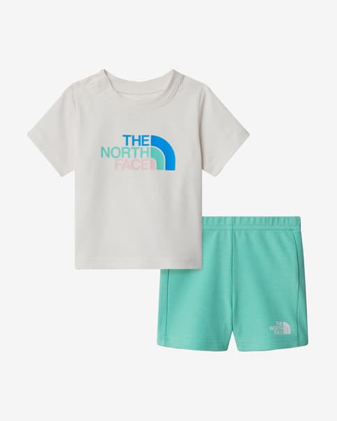 Conjunto The North Face Cotton Summer blanco verde bebé