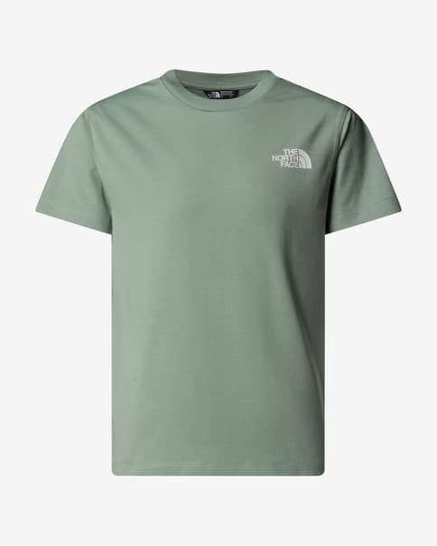 Camiseta The North Face Simple Down manga corta verde cactus infantil