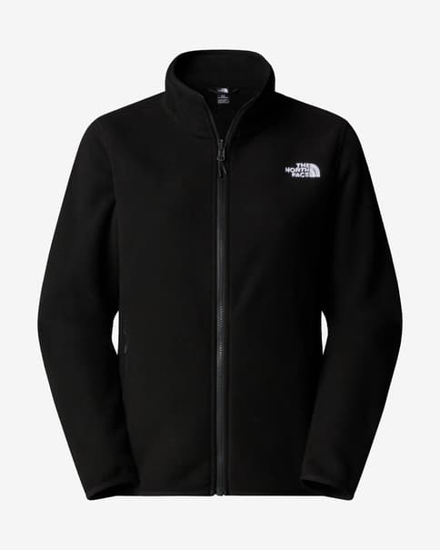 Forro polar The North Face Glacier Fleece Full Zip negro blanco mujer