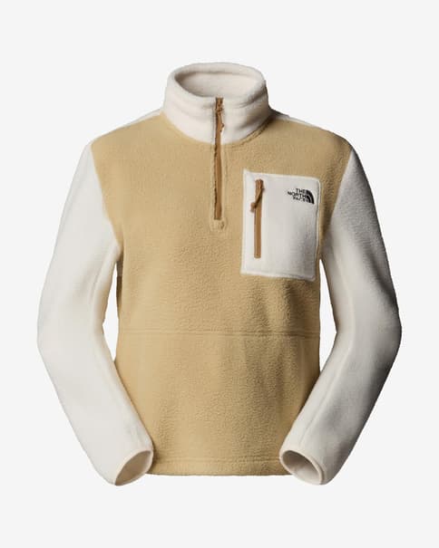 Forro polar The North Face Yumiori Quarter Zip beige blanco mujer