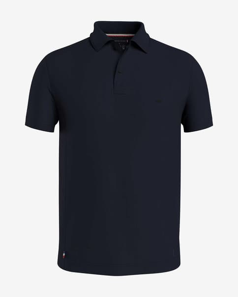 Polo Tommy Hilfiger Essentials Flex manga corta negro