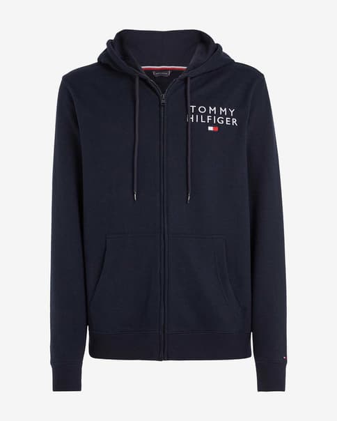 Tommy Hilfiger Original Full Zip Kapuzenjacke marineblau/weiß