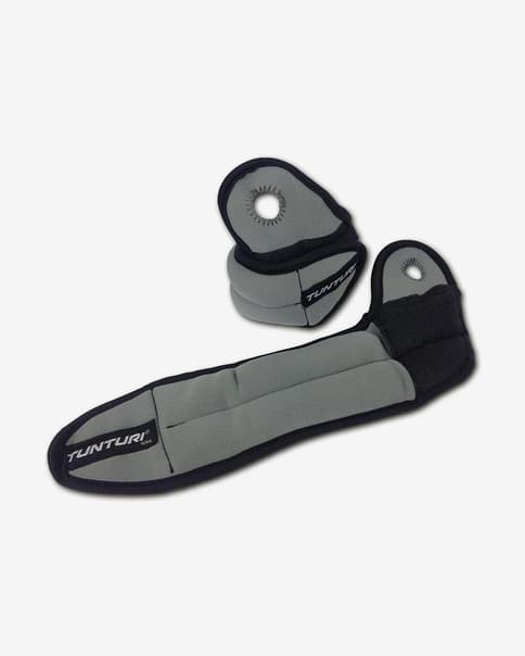 Tunturi verzwaarde polsbandjes 0,5 kg grijs zwart (paar)