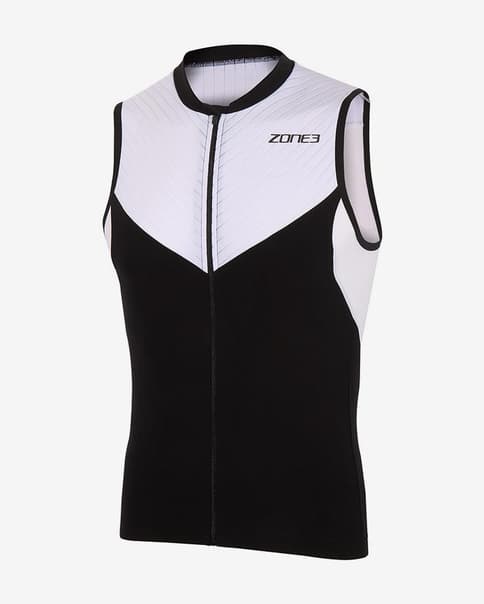 Maillot triatlón Lava Long Distance sin mangas negro blanco
