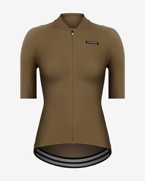 Maillot Etxeondo Alda 110LW manga corta marrón mujer