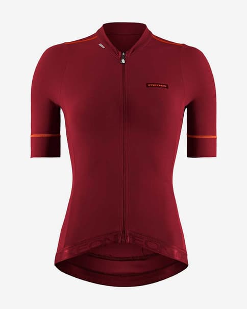 Maillot Etxeondo Lira manga corta granate mujer