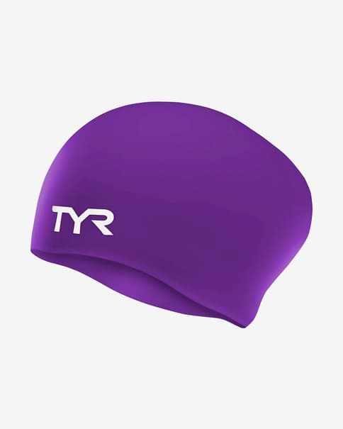 Gorro de natación TYR Silicone Long Hair lila