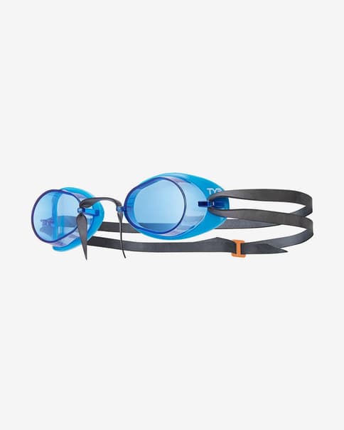 Gafas de natación TYR Socket Rocket 2.0 negro con lentes transparentes azul