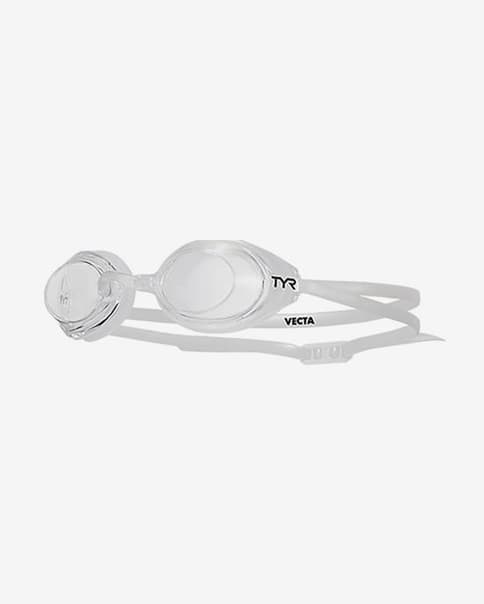 Gafas de natación TYR Vecta Racing blanco con lentes transparentes