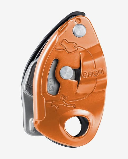 Asegurador Petzl Grigri rojo naranja