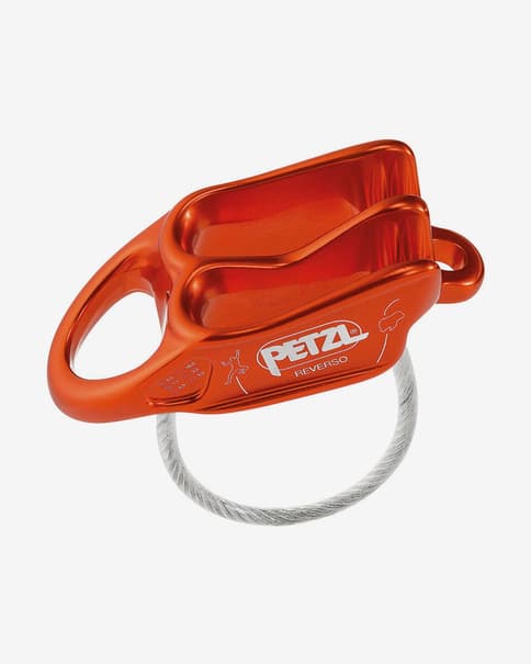 Asegurador-descensor Petzl Reverso rojo