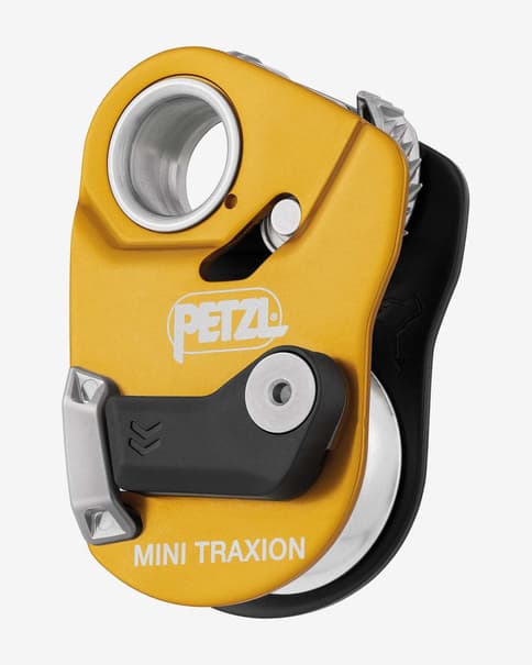 Polea bloqueadora Petzl Mini Traxion amarillo