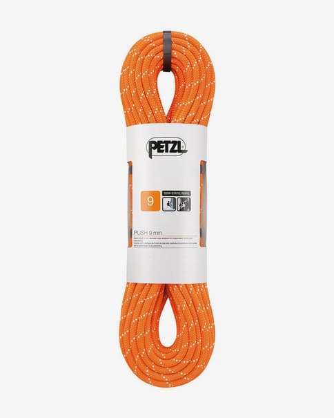 Cuerda semiestática Petzl Push 9mm x 60m naranja