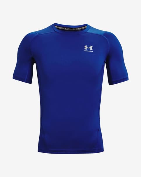 Camiseta Under Armour HeatGear Compression manga corta azul marino blanco