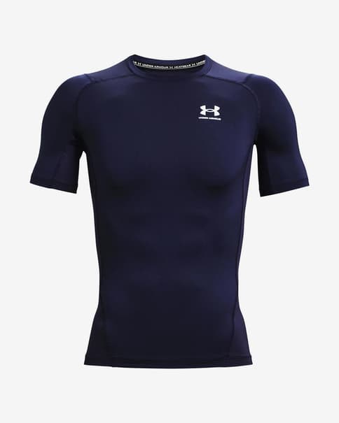 Camiseta Under Armour HeatGear Compression manga corta azul oscuro blanco