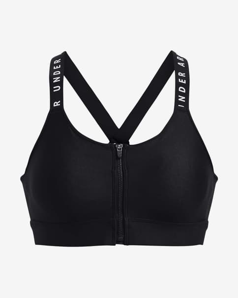 Sujetador Under Armour Infinity High Full Zip negro blanco