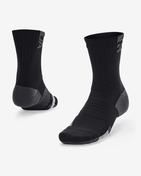 Calcetines Under Armour Playmaker Mid-Crew negro gris oscuro