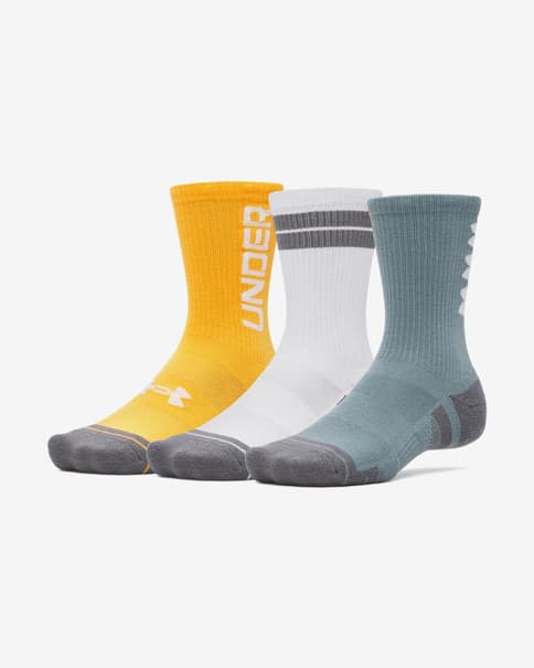 Calcetines Under Armour Performance Tech amarillo blanco verde (3 pares)
