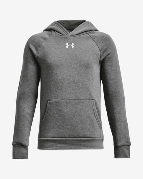 Ciemnoszara bluza z kapturem Under Armour Rival Fleece Logo dziecko