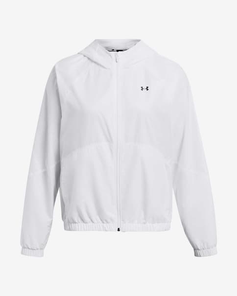Chaqueta con capucha Under Armour SportStyle Windbreaker blanco mujer