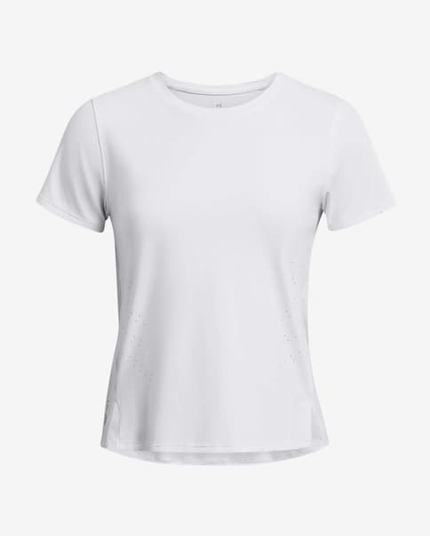 Camiseta Under Armour Launch Elite manga corta blanco mujer